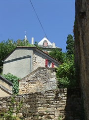 Looking up at the roofs of Limeuil 2016