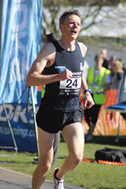 Alex Hamilton, MA Head of Latin and Classics at Lord Wandsworth College first TMET runner to finish the Fleet Half Marathon
