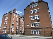 Flat 11 Samford Street London is in the furthest block of two 