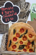 Freshly baked Tomato and Basil Focaccia by Odiham Cake Company BoNImage2013