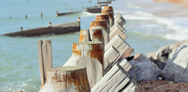 Breakwater on south coast of Hayling Island Oct 2016